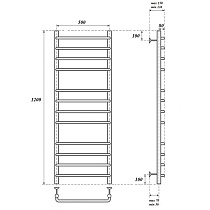 Полотенцесушитель водяной Point PN09152 П12 50x120, хром