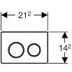 Кнопка смыва Geberit Omega 20 115.085.KN.1