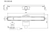 Душевой лоток Plumberia PSL Linear 80 см, черный матовый PSL80NO