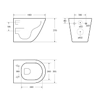 Подвесной унитаз BelBagno Sfera-R BB046CHR/SC/BB026/BB042BL комплект 3 в 1