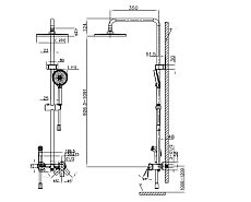 Душевая стойка Arrow AG3402CP хром