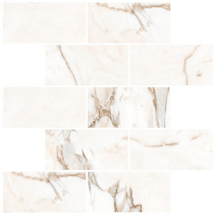 Керамогранит Kerranova Marble Trend Calacatta мозаика 30,7x30,7 см, K-1001/MR/m13/307x307x10