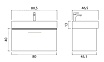 Тумба с раковиной Creto Milano 80 см Sorano