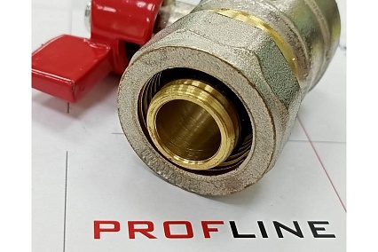 Кран шаровой для м/п труб PROFLINE цанга-гайка 20x1/2 УТ-00036229