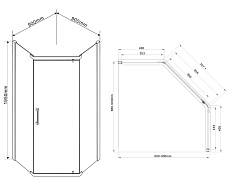 Душевой уголок Vincea Stresa VSP-1S 90x90 хром, шиншилла