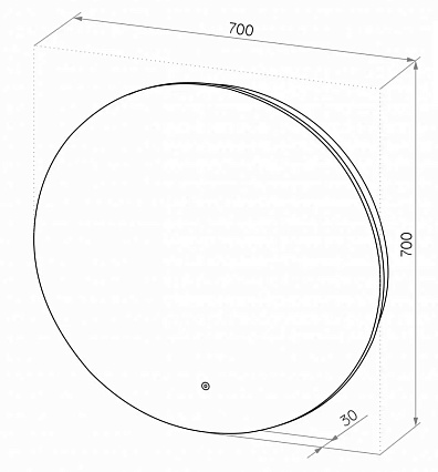 Зеркало Континент Ajour Eco 70 см с подсветкой ЗЛП2810