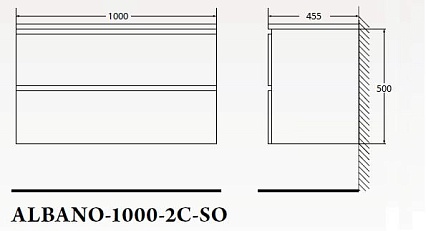 Тумба с раковиной BelBagno Albano 100 см Bianco Lucido