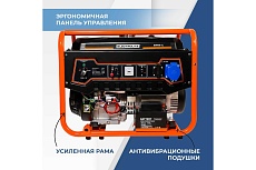 Бензиновый электрический генератор Electrolite 6000S EL (7.5 кВа максимальная нагрузка, 220 В/12 В, 5/6 кВт, 50 Гц, 13 л.с, электростартер + АКБ 3726