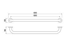 Поручень для ванны Aquatek AQ4996BG 65 см, шлифованное золото