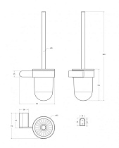 Ерш подвесной Cezares STYLUS-TBS-V-01 хром