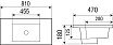 Раковина WeltWasser DEILBACH 7506-80 MT- BL 81 см, 10000005566 черный матовый