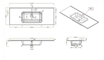 Тумба с раковиной BelBagno Kraft 120 см