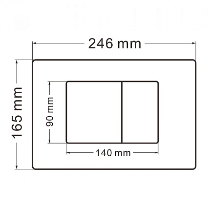 Кнопка смыва Abber AC0120MB матовый черный