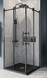 Душевой уголок BelBagno MARINO-A-2-90-C-NERO 90x90 прозрачный, черный матовый