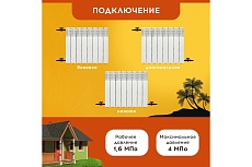 Радиатор Tropic 500x80, алюминиевый, 8 секций 7601.035