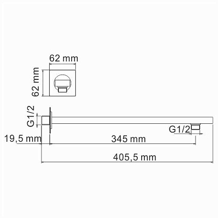 Кронштейн для душа WasserKRAFT Sauer A183 золото