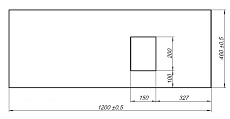 Столешница Allen Brau Infinity 120 см правая, beige structure, 1.21014.B-S