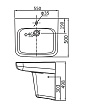 Раковина Arrow AGP32037C 55 см белый