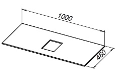 Столешница Allen Brau Infinity 100 см graphite structure, 1.21012.GR-S