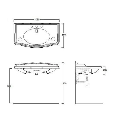 Раковина Simas Arcade AR874bi*1 105 см