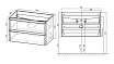 Тумба с раковиной Vincea Vico 80 см