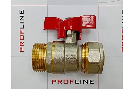 Кран шаровой для м/п труб PROFLINE цанга-штуцер 20x3/4 УТ-00036232