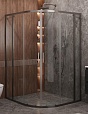 Душевой уголок Cezares MOLVENO-RH-22-120/110-C-GM-IV 120x110 прозрачный, оружейная сталь
