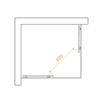 Душевой уголок RGW Passage PA-040B 100x90 прозрачное, черный 3508104090-14