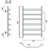 Полотенцесушитель водяной Domoterm Лаура П6 500х800-500 с боковым подкл., хром