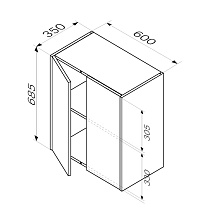 Шкаф пенал Am.Pm Func 60x70 см белый матовый M8FCH0602WM