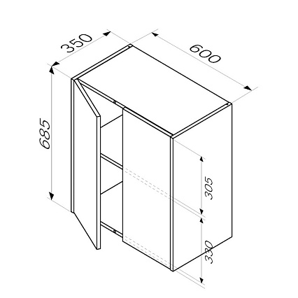 Шкаф пенал Am.Pm Func 60x70 см белый матовый M8FCH0602WM