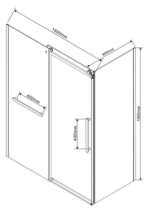 Душевой уголок Vincea Como Soft VSR-1CS9015CL 150x90 хром, прозрачный