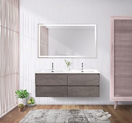 Мебель для ванной BelBagno Kraft 140 см, 4 ящика Cemento Grigio