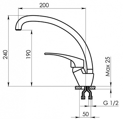 Смеситель для кухни Granula Standart ST-03