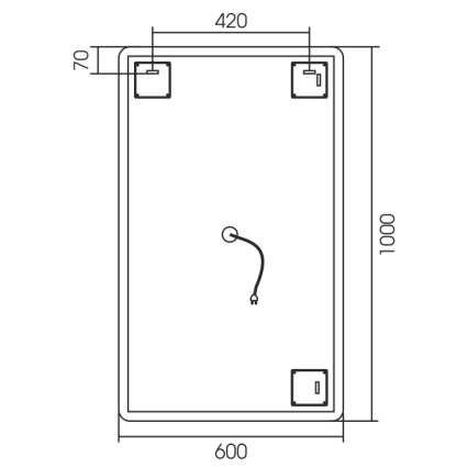 Зеркало Silver Mirrors Incanto LED-00002558 60x100 см с подсветкой