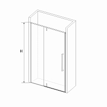 Душевая дверь RGW Stilvoll SV-03B 120x200 распашная, прозрачное, черный