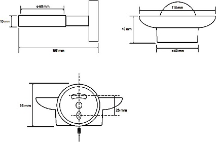 Мыльница Bemeta Amber 155108042 11 см медное золото матовое