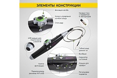 Управляемый видеоэндоскоп iCartool WIFI/USB, 1Мп, 1168х720, 1м, 4мм зонд, 360° IC-V1042W