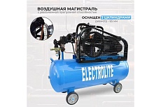 Компрессор Electrolite 660/100/10 660 л/мин, 3000 Вт, 100 л бак, 4 л.с, 10 Атм, 220 В, передвижной, 3-х цилиндровый, 39.6 м3/ч 3211