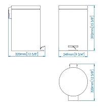 Ведро Mediclinics PP1312CS 12 л, хром матовый