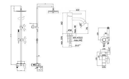 Душевой набор Paffoni Light KITZCOL632NO71 черный матовый