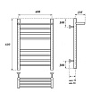 Полотенцесушитель электрический Point PN10146SPE П7 40x60 с  полкой, хром