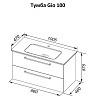 Мебель для ванной Dreja Gio 100 см дуб кантри