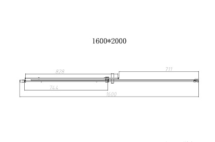 Душевая дверь Vincea Dice VDS-4D160CLGM 160x200 вороненая сталь, прозрачная