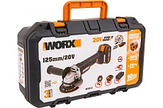 Угловая бесщеточная аккумуляторная шлифмашина Worx 125 мм, 20 В, бесщеточная, 4Ач х1, ЗУ 2А WX812