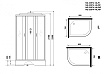 Душевая кабина Niagara NG 33974-14L 90x70 стекло матовое