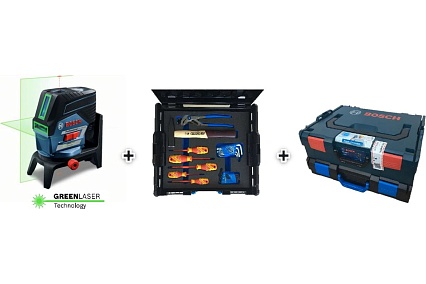 Комбинированный лазерный нивелир Bosch GCL 2-50 CG + GEDORE set 0.615.994.0KF