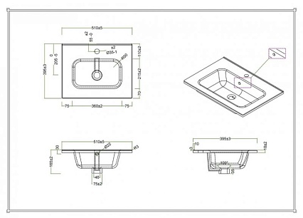 Мебель для ванной BelBagno Kraft 39-500 50 см Rovere Tabacco