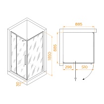 Душевой уголок RGW Classic CL-35B 90x90 прозрачное, черный 72093599-14