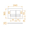 Кнопка смыва RGW SWH-05B черный 68420005-04